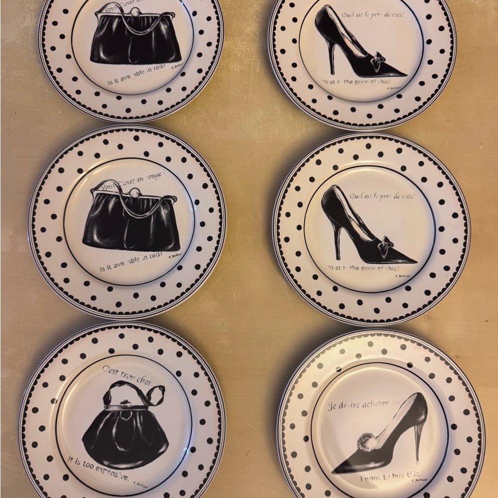 Sakura Mademoiselle Canapé Plates set of 6